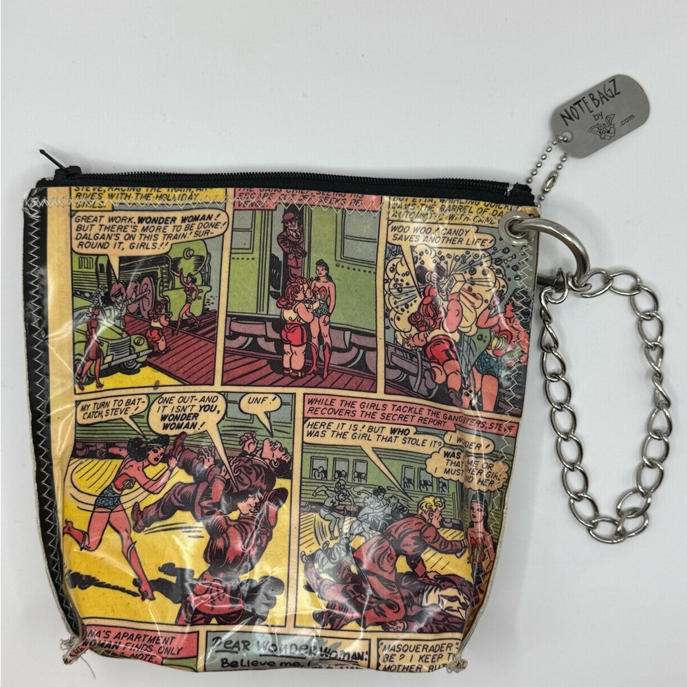 Comic Print Wristlet Clutch